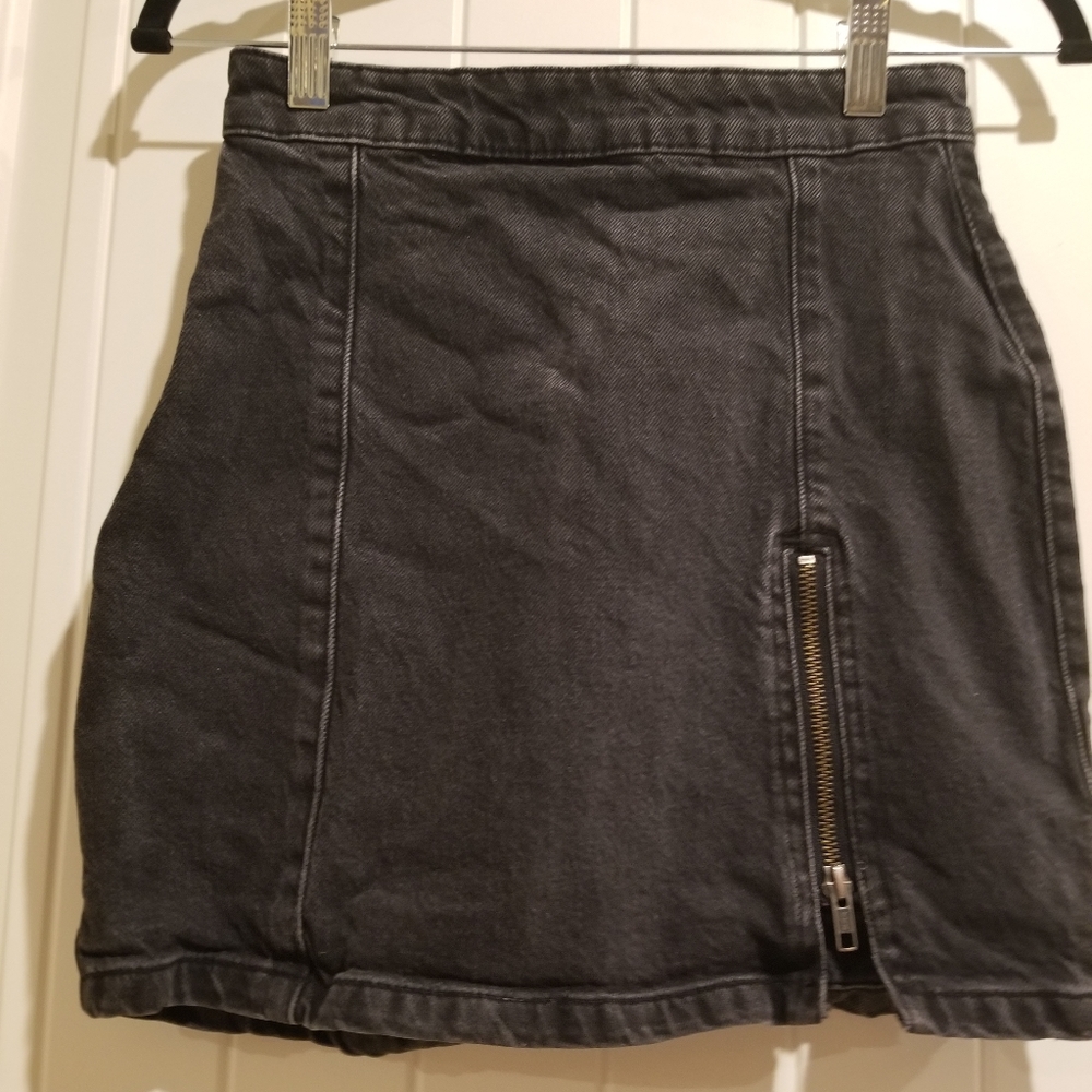 Black jean skirt
